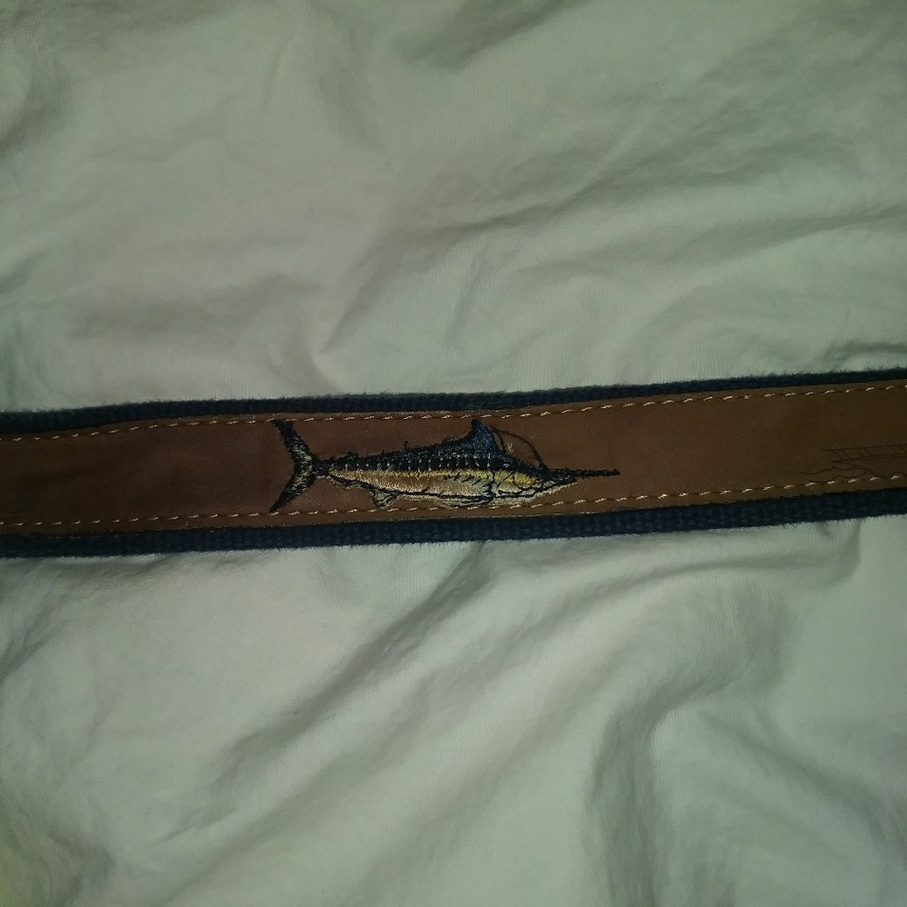 Vintage Embroidered Swordfish Belt